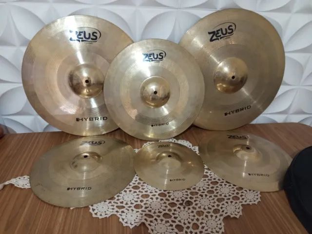その他 hyogoboss VENDE-SE JOGO DE PRATOS ZEUS HYBRID + BAG! - Instrumentos musicais