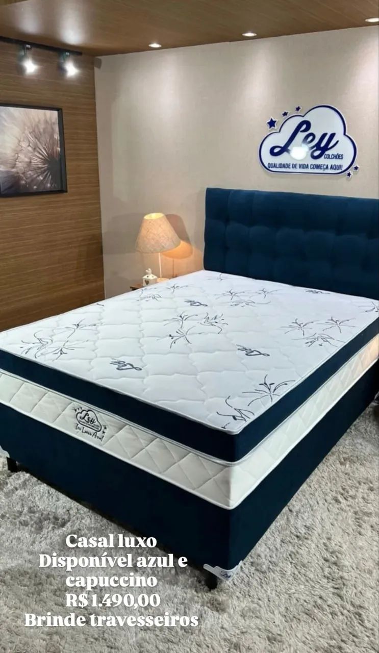 Cama box casal luxo 