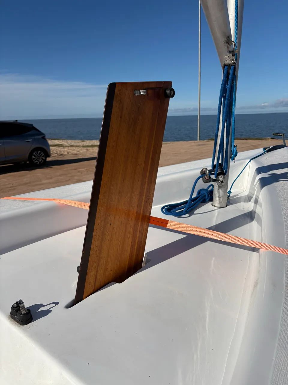 Veleiro Dingue completo com carreta rodoviária- pronto para navegar  - Foto 7
