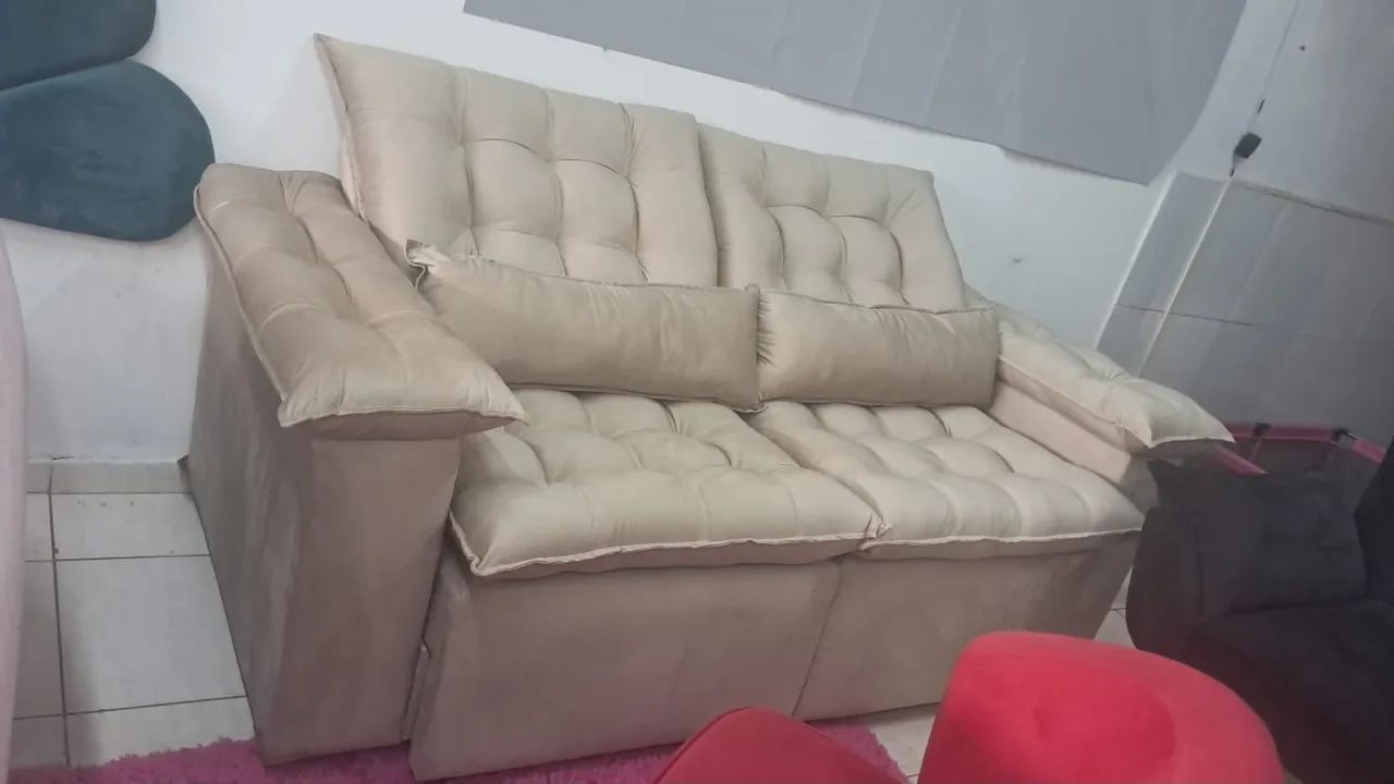 Sofá retrátil reclinável 1.90 mt 1.750,00 - Foto 3
