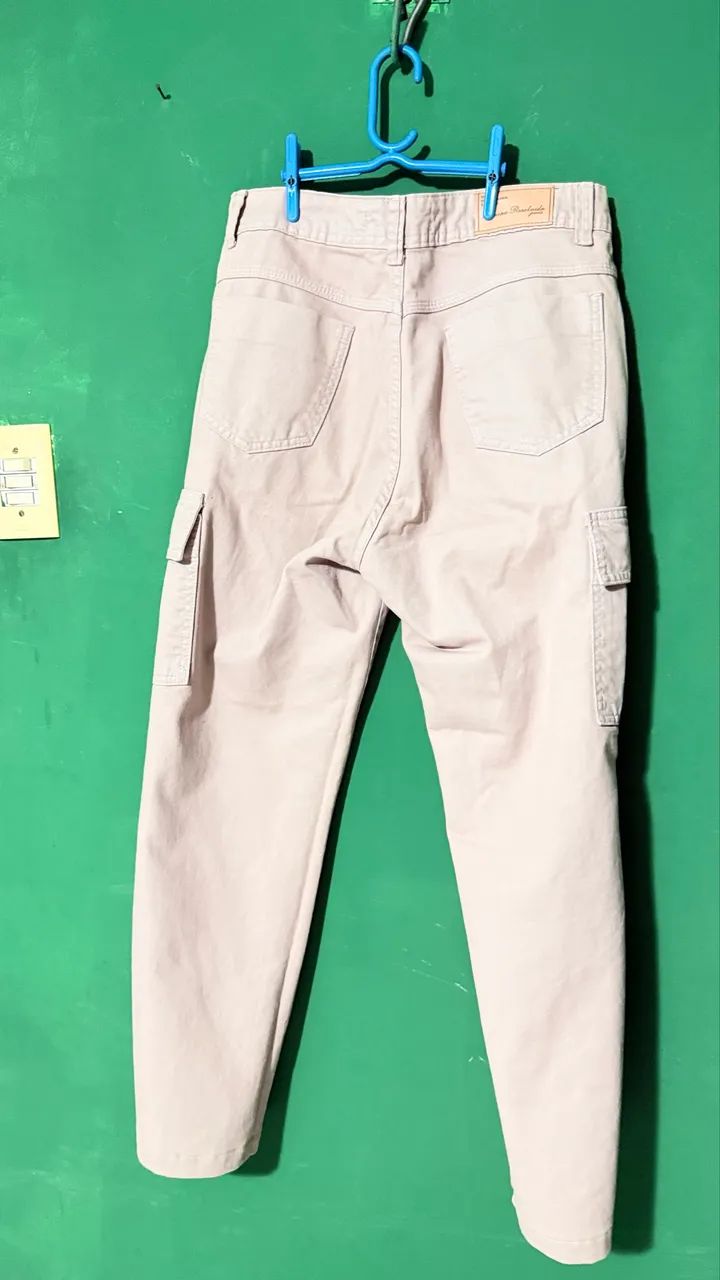 Calça Cargo BRIM - Tamanho 42 - BEGE - Foto 4