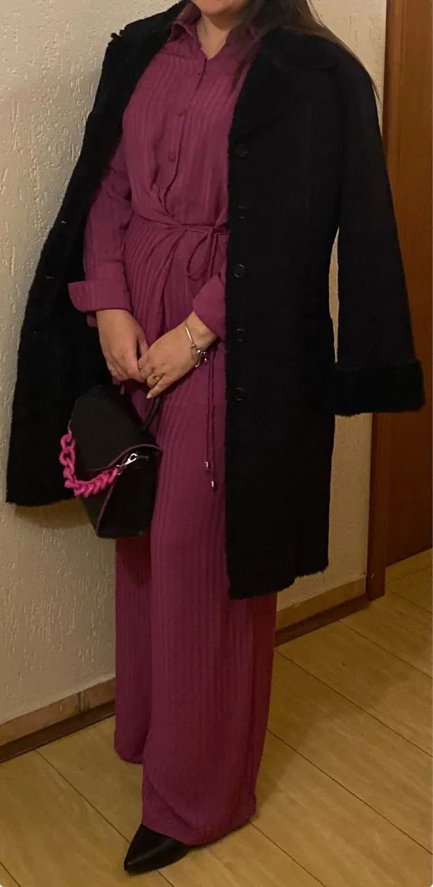 Sobretudo preto pelúcia  - Foto 2