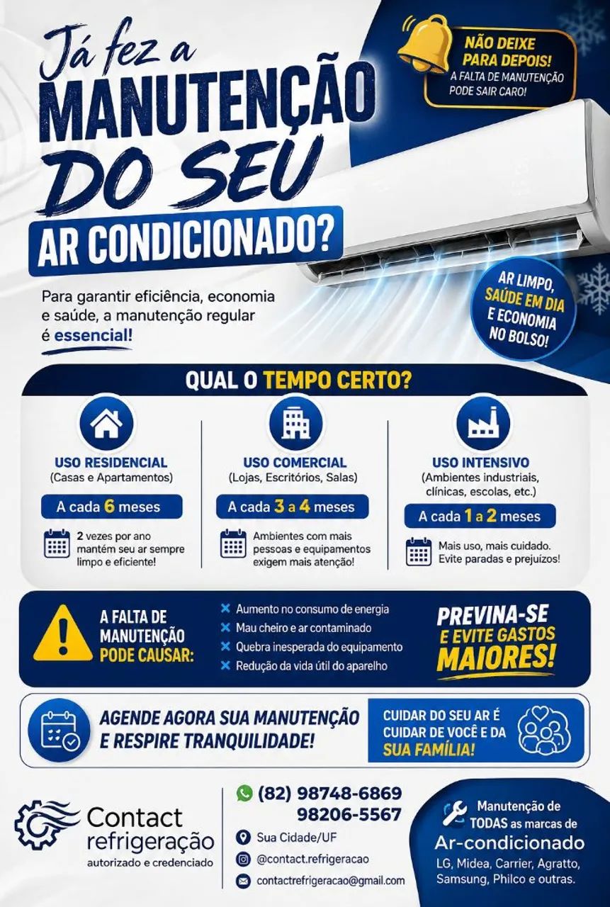 Todos os tipos de serviços na climatização 