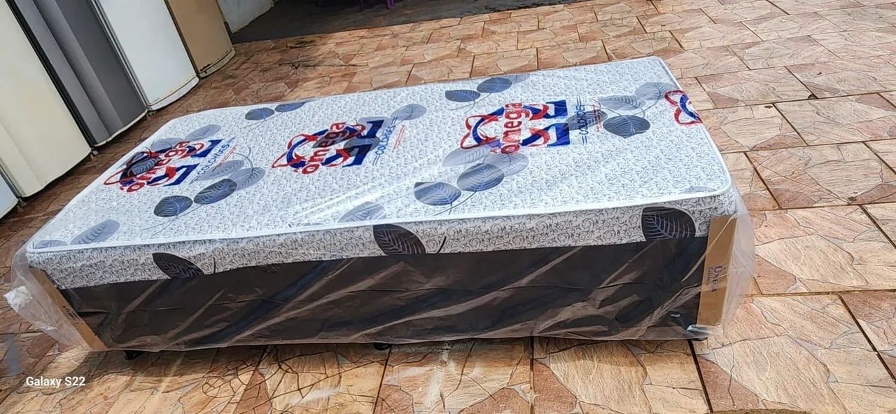 Cama box solteiro espuma dobrada 10cm  - Foto 2