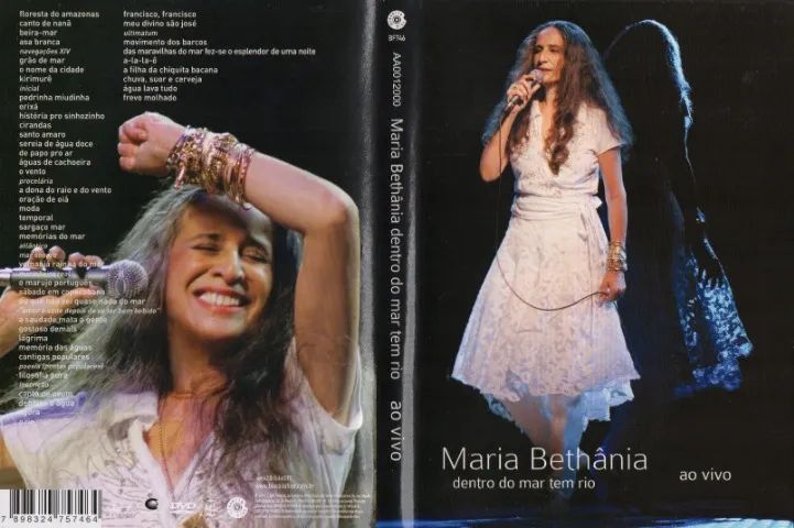 Dvd Maria Bethânia - Dentro Do Mar Tem Rio Ao Vivo - CDs, DVDs etc