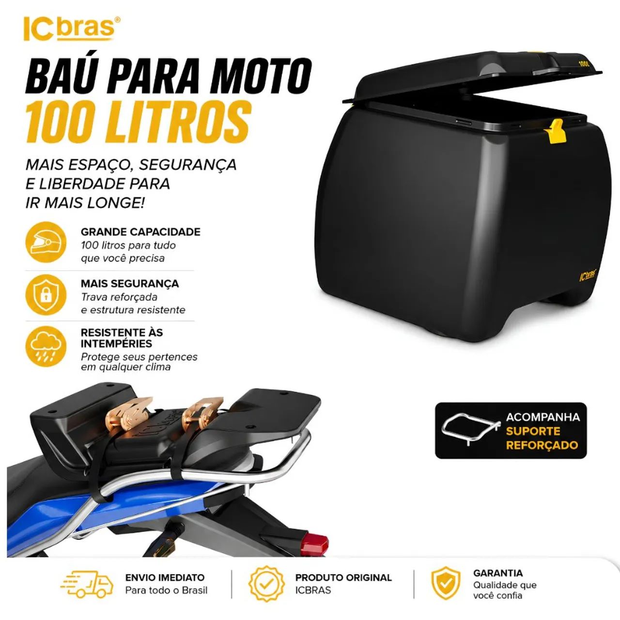 Baú 100L P/ entregas  - Foto 4