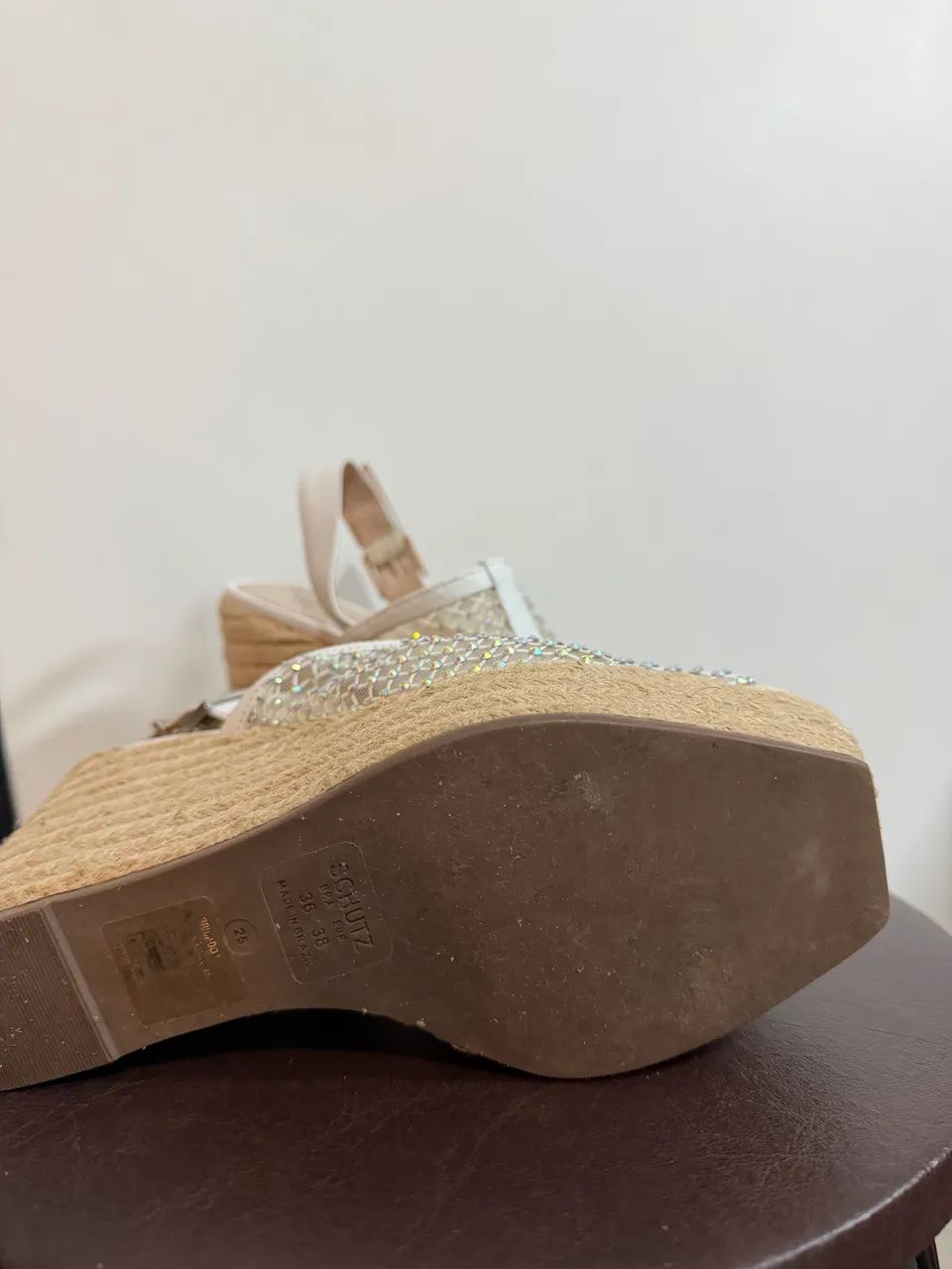 tamanco schutz trançado strass 36 - Foto 3
