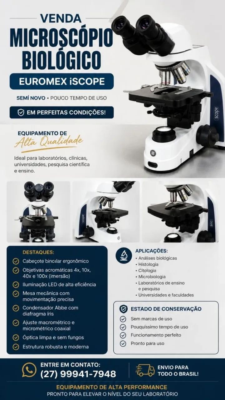 Microscópio Binocular Iscope - Foto 3