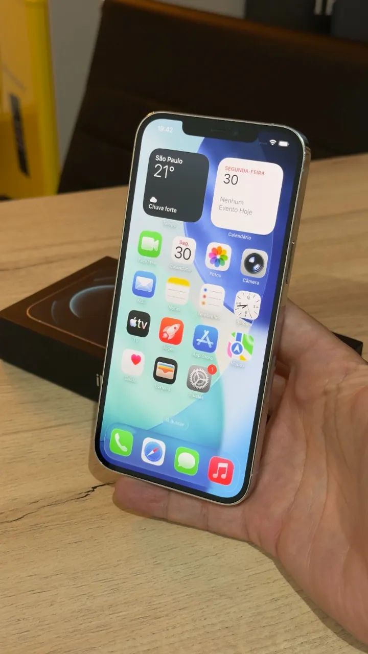 iPhone 12 pro max シルバー iPhone 12 Pro Max 128GB Silver - Loja física! Com garantia! Até
