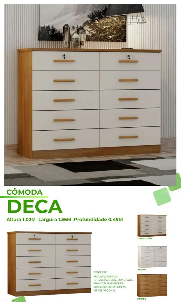 Comoda dupla 10 gavetas dicasabh pronta entrega  - Foto 2