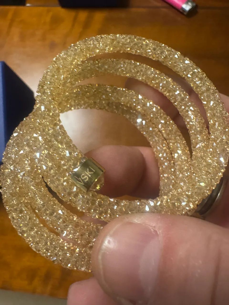 [novo] Pulseira Swarovski Original Bege - Foto 2