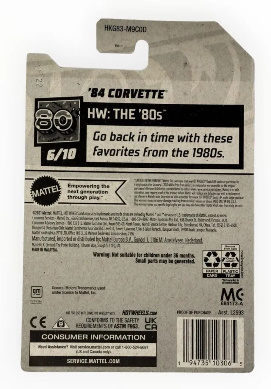 Hot Wheels '84 Corvette, HW: The '80s 6/10 - Foto 2