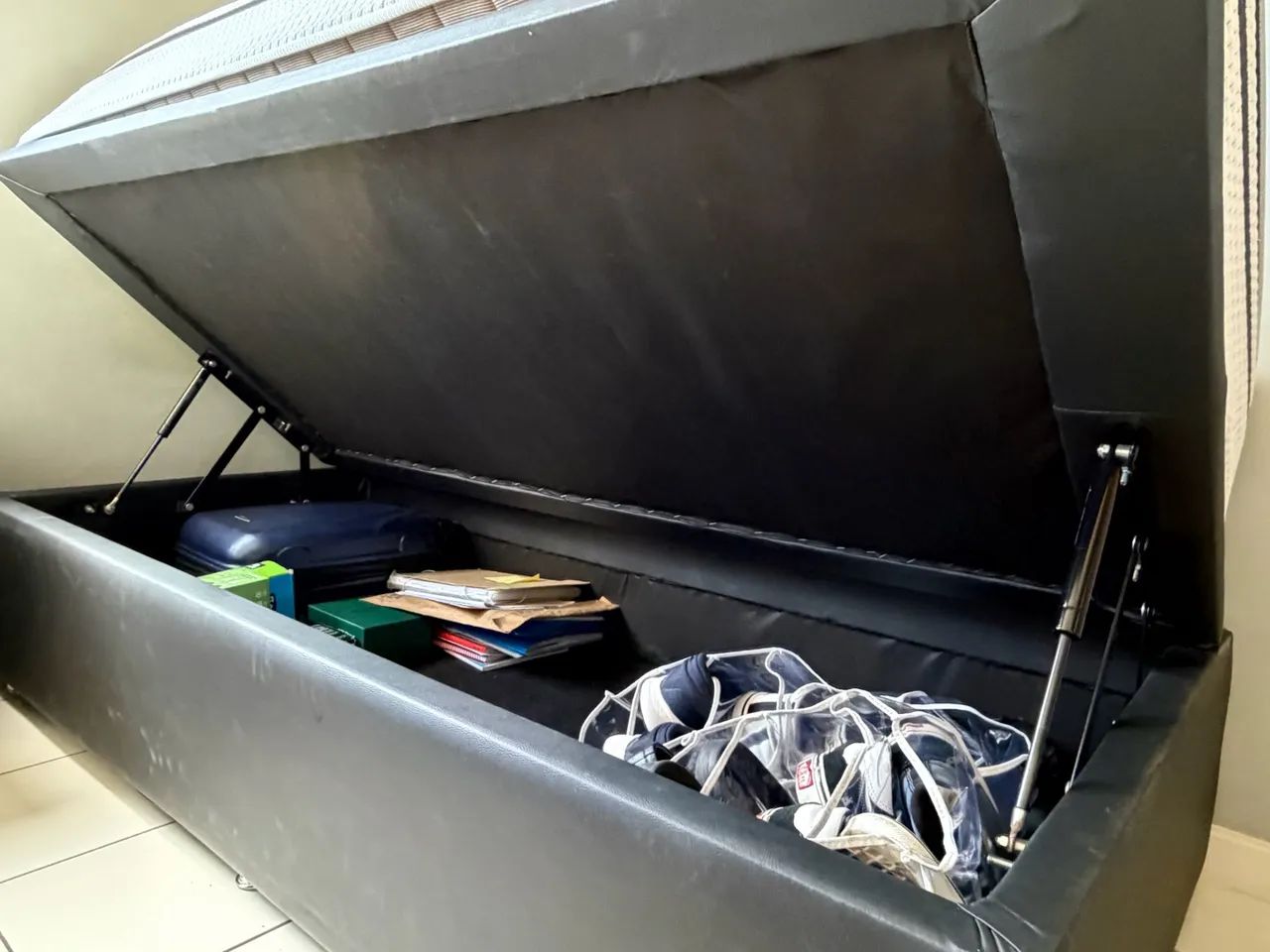 Cama baú e colchão solteiro - Ortobom - Foto 4