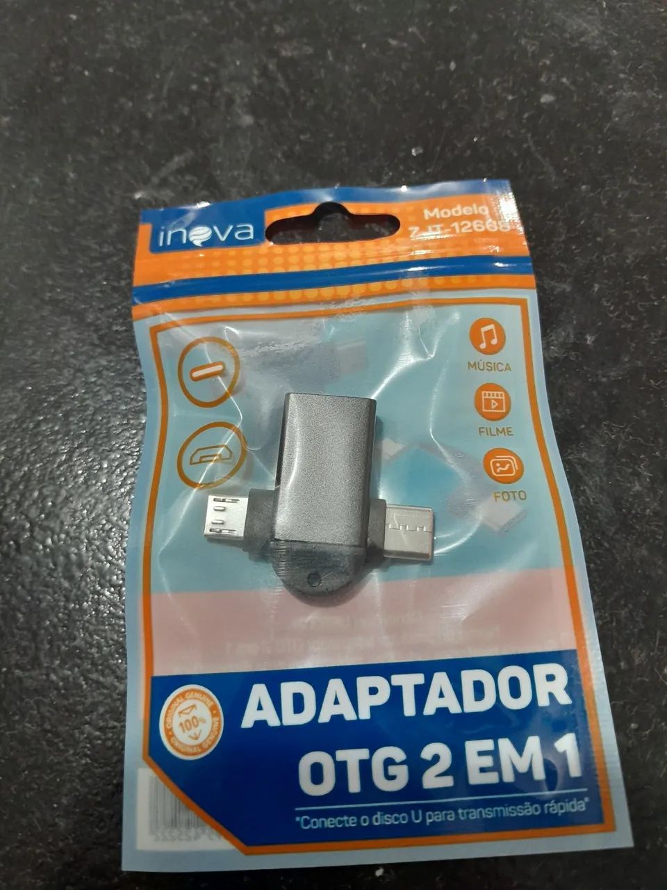 Adaptador OTG 2 em 1