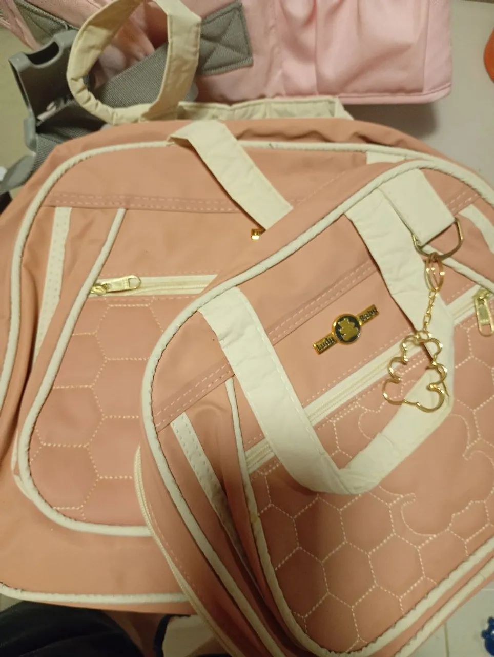 Canguru de bebê Rosa+ kit bolsa maternidade  - Foto 2