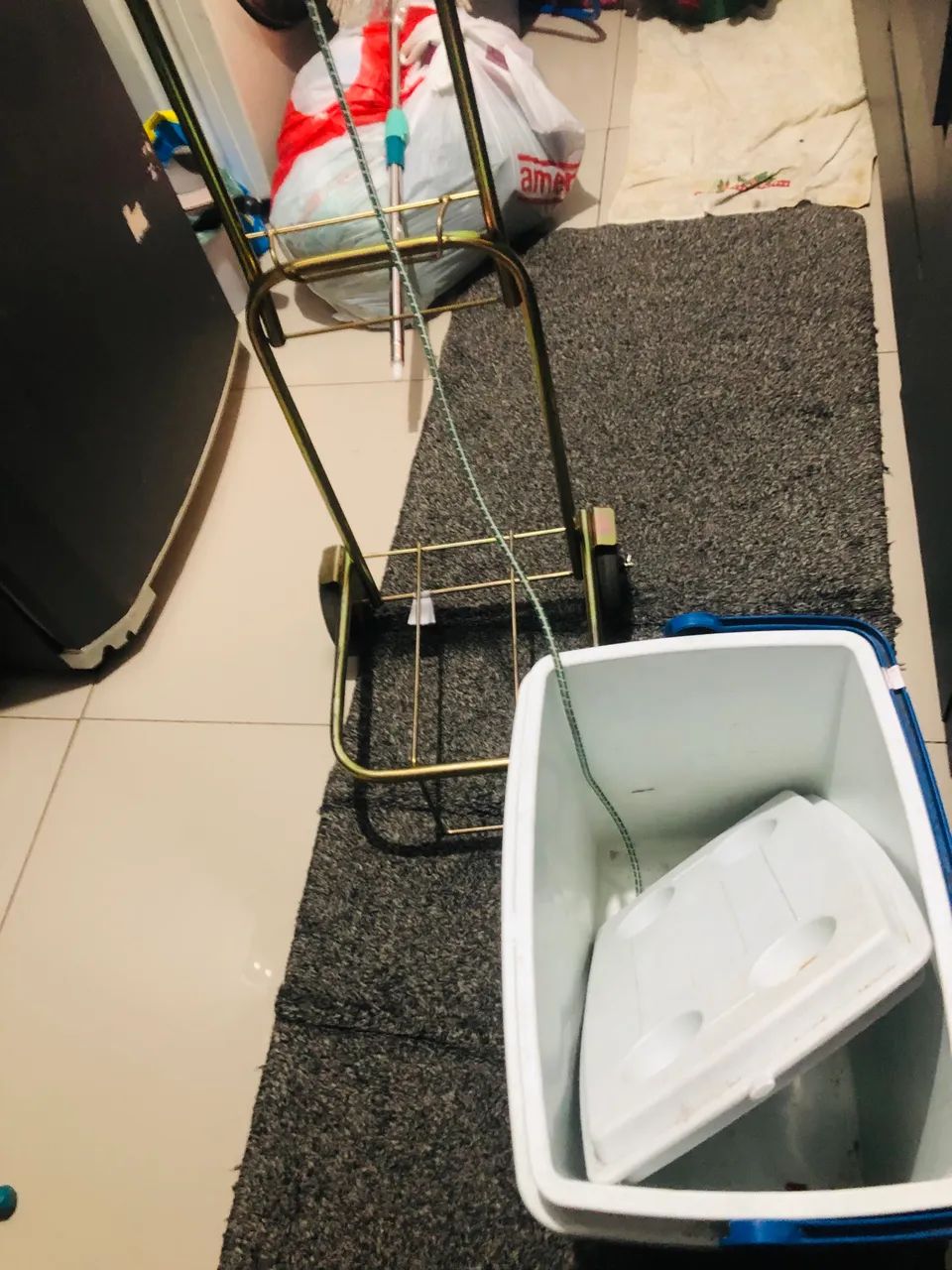 Kit cooler e carrinho dobrável 