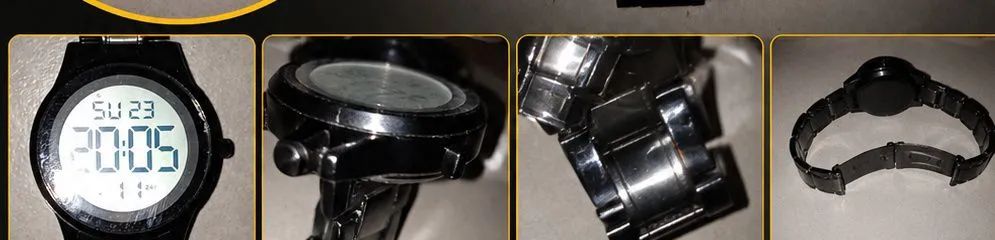 Relógio De Pulso Preto Aço Inox - Ótimo Estado - R$ 50 - Foto 2