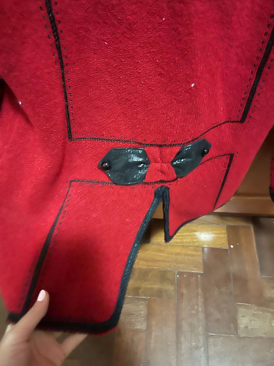 Casaco de lã vermelho super elegante, nunca usado !   - Foto 4