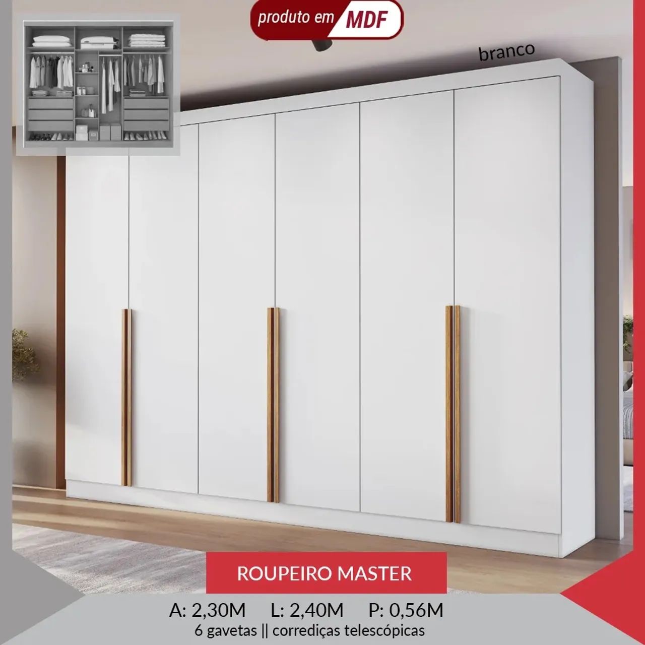 Guarda Roupa Casal O921 - Foto 2