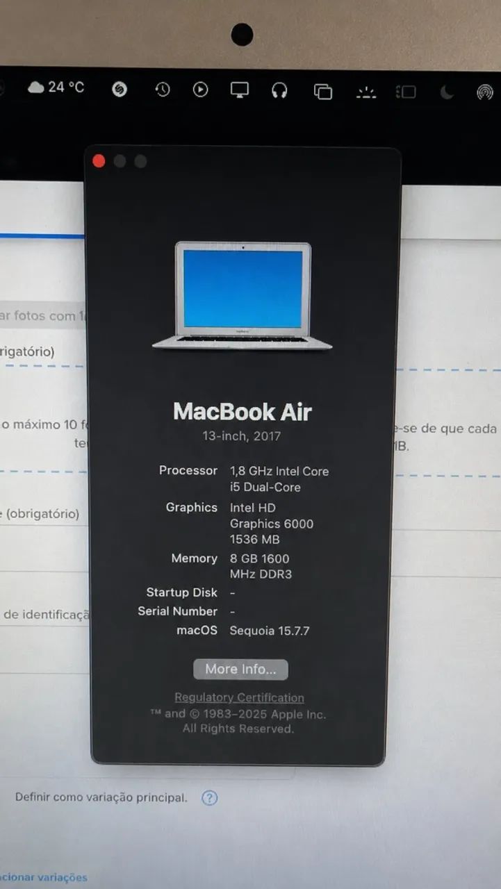 MacBook Air 2017 128GB NVMe SSD - Foto 4