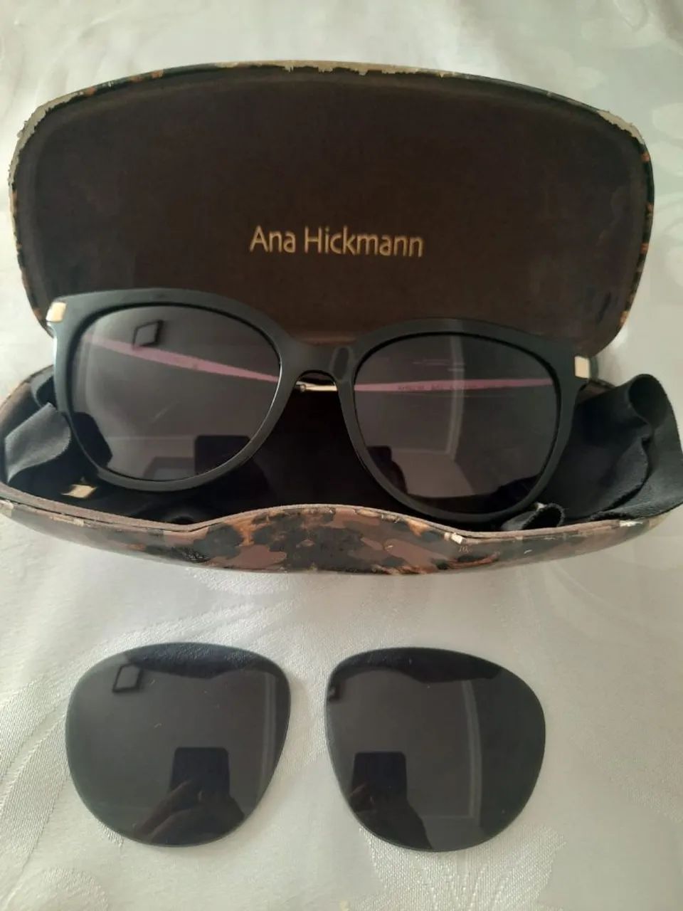 Óculos Ana Hickmann Preto com Lentes Extras