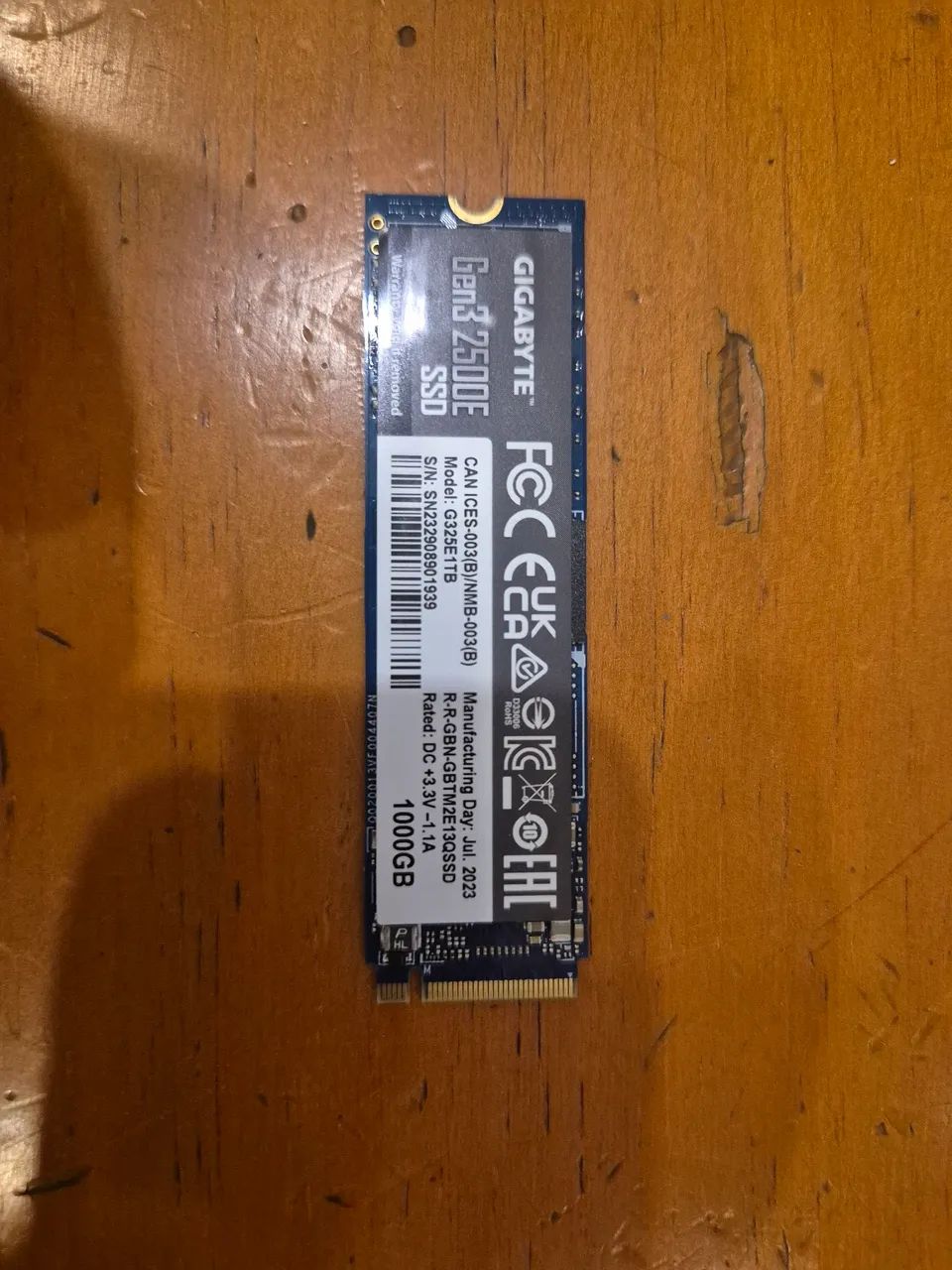 Ssd m2 1tb Gigabyte saude 96%