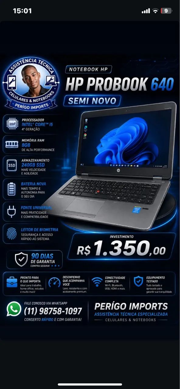 Notebook HP 640 G1
