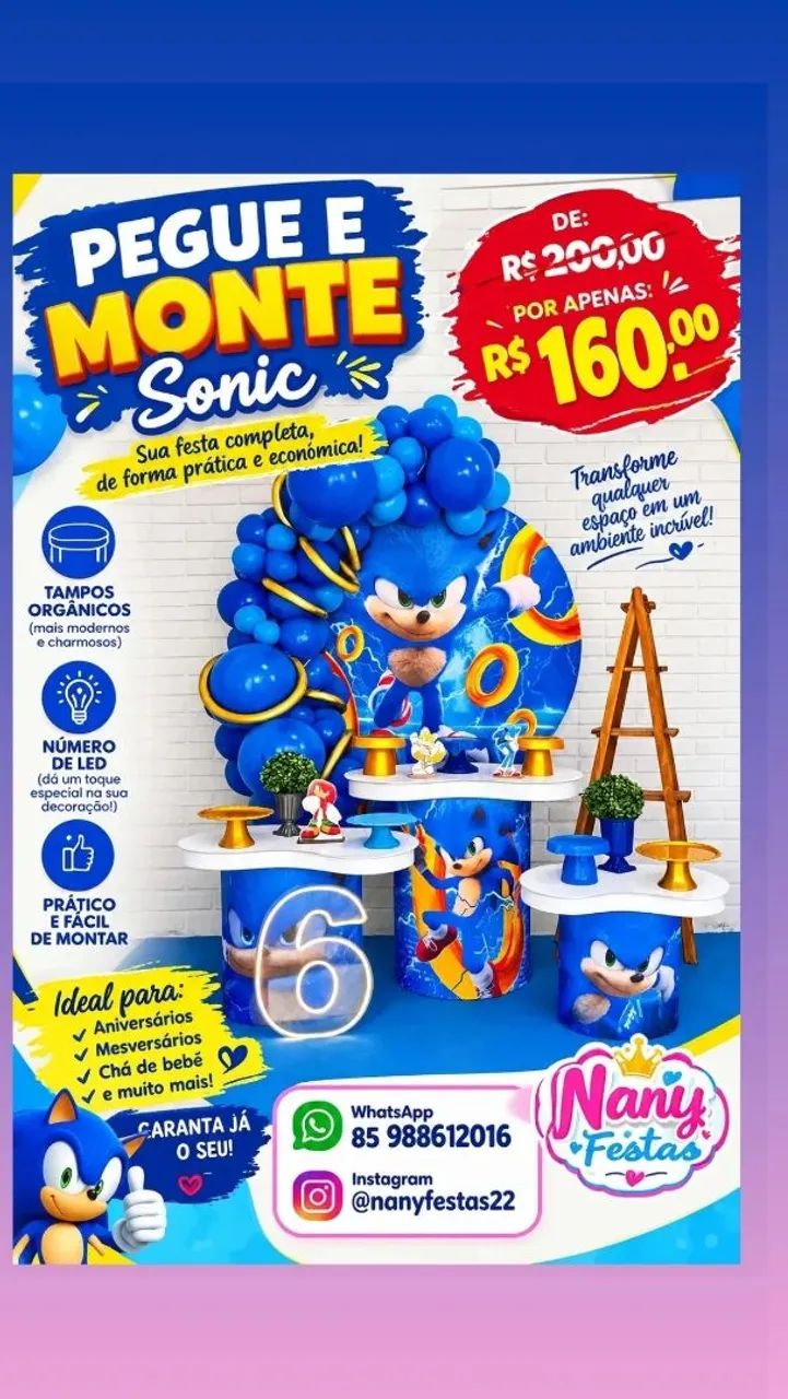 Pegue e monte com led promocional 