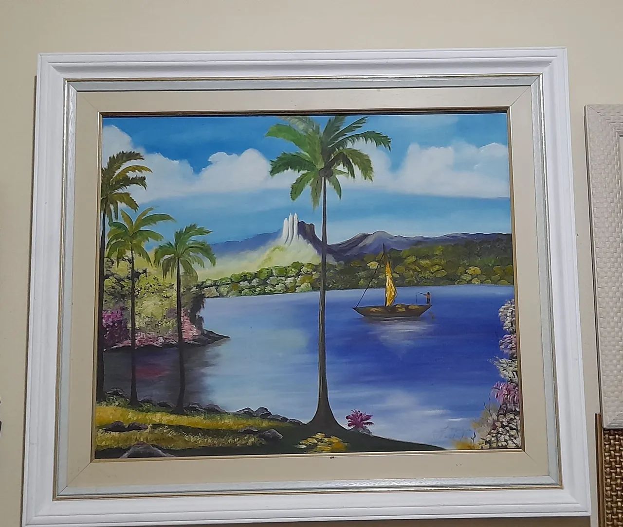 Quadro a oleo paisagem 