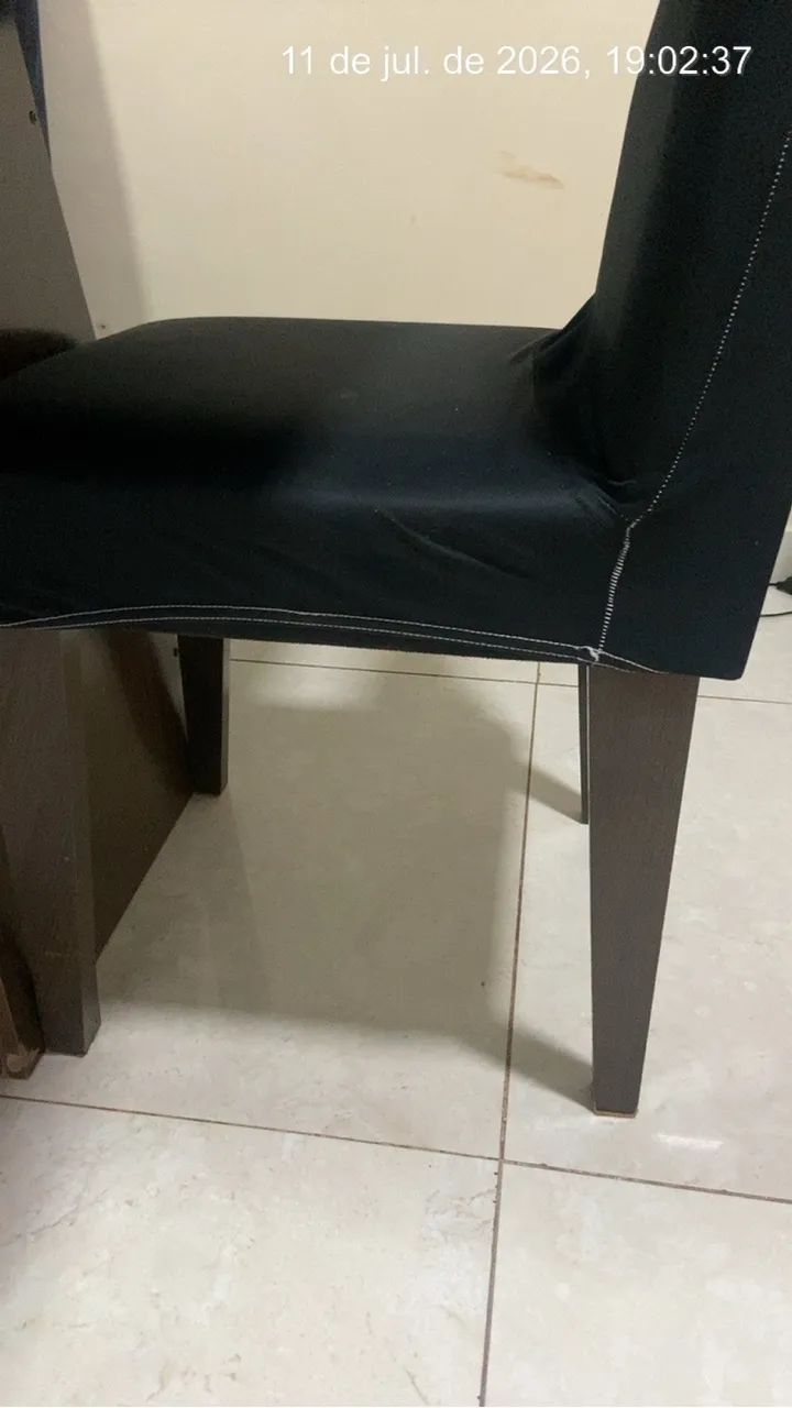 Mesa 6 cadeiras com tampo de vidro  - Foto 3