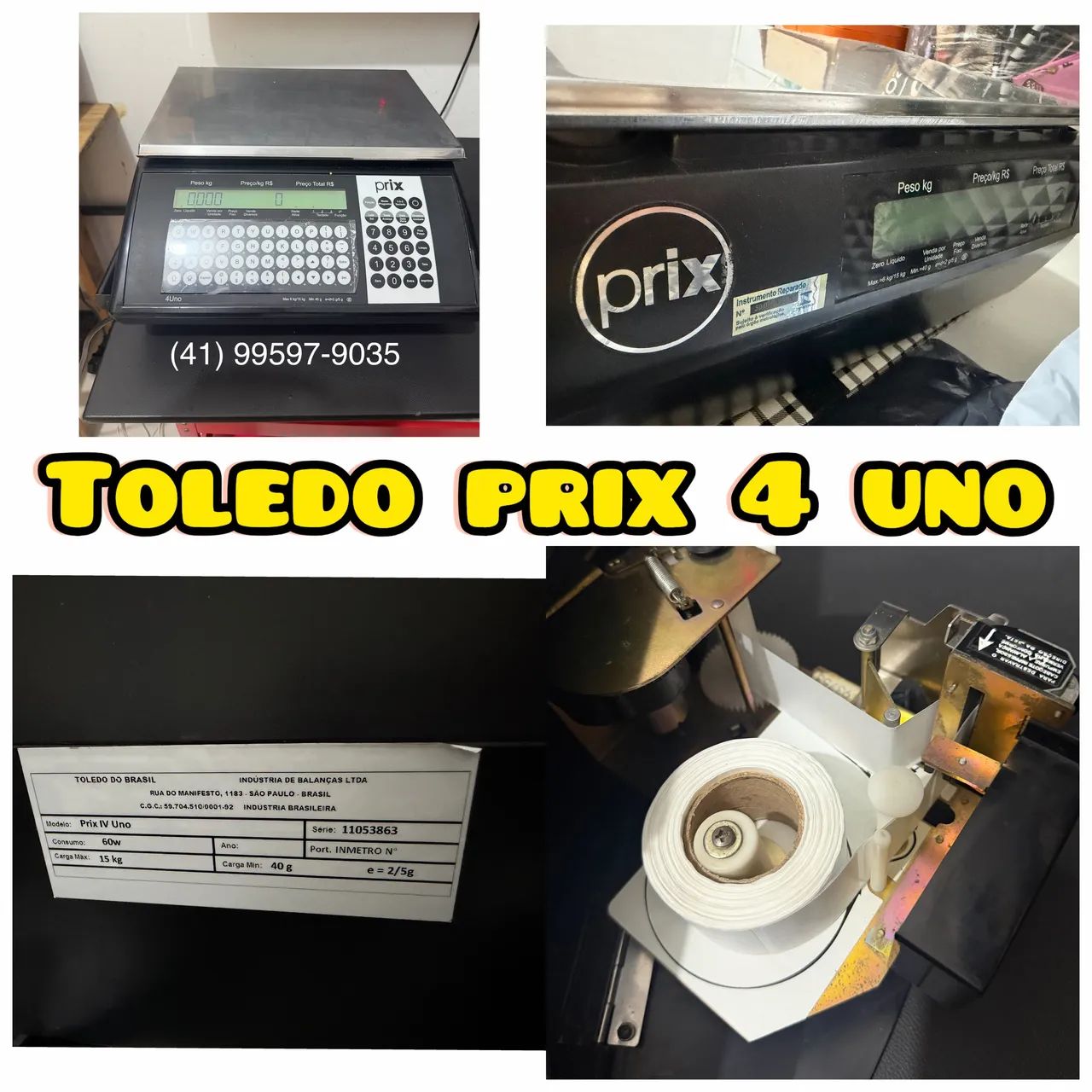 Balança etiquetadora toledo prix 4 uno