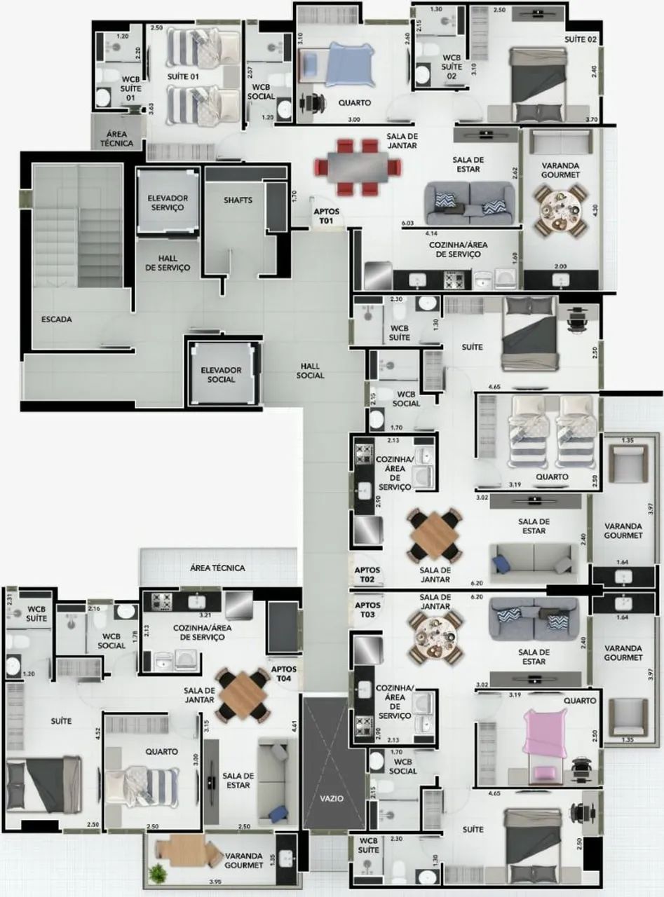 Apartamento com 80 m², sendo 3 quartos no Bessa - João Pessoa/PB - Foto 2