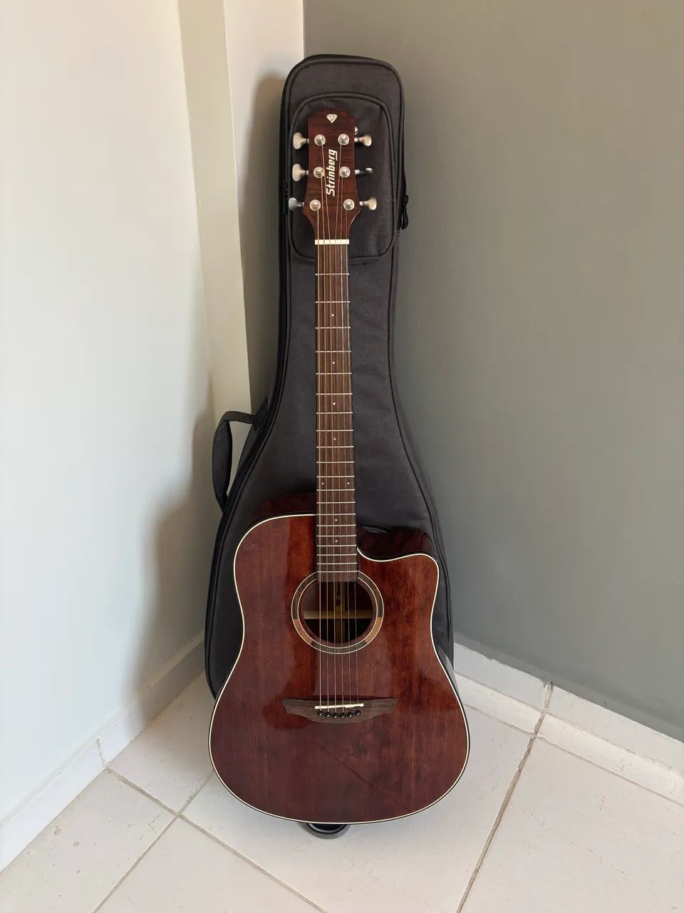 Violão Elétrico Strinberg Diamond DD1C folk + Case de proteção  - Foto 5