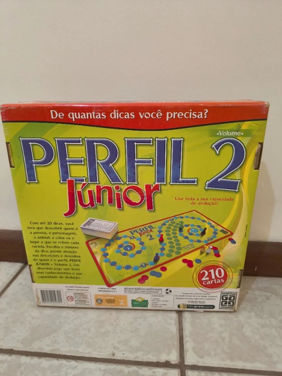 Jogo tabuleiro Perfil Junior 2, 210 cartas, marca GROW - Foto 3