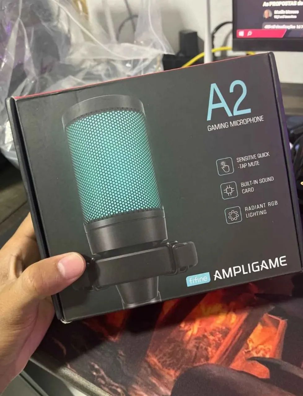 Microfone Fifine A2 RGB USB para PC, Gamer, Live e Podcast - Foto 2