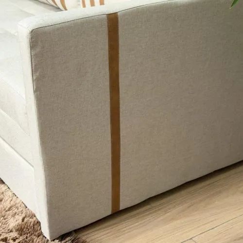 Sofa Cama Dominic 1.40m Linho Entrega Rápida - Foto 3
