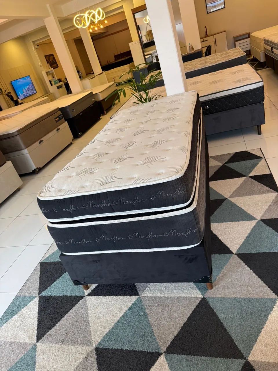 Cama box Solteiro com colchão MAXFLEX SEMINOVO - Entrego!  - Foto 2