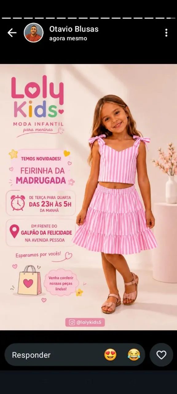 Roupas infantis feminina 