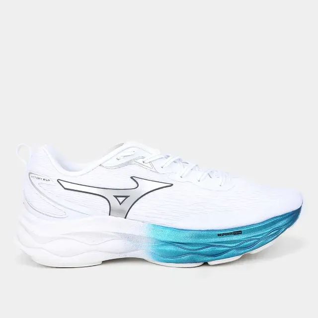 Top Tênis Mizuno Victory - Branco+Azul Feminino N36 Novo Super