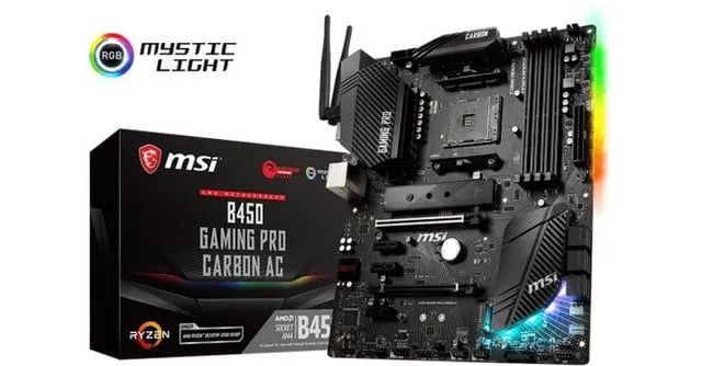 Placa Mãe MSI B450 gaming pro carbon ac wi-fi e bluetooth  - Foto 4