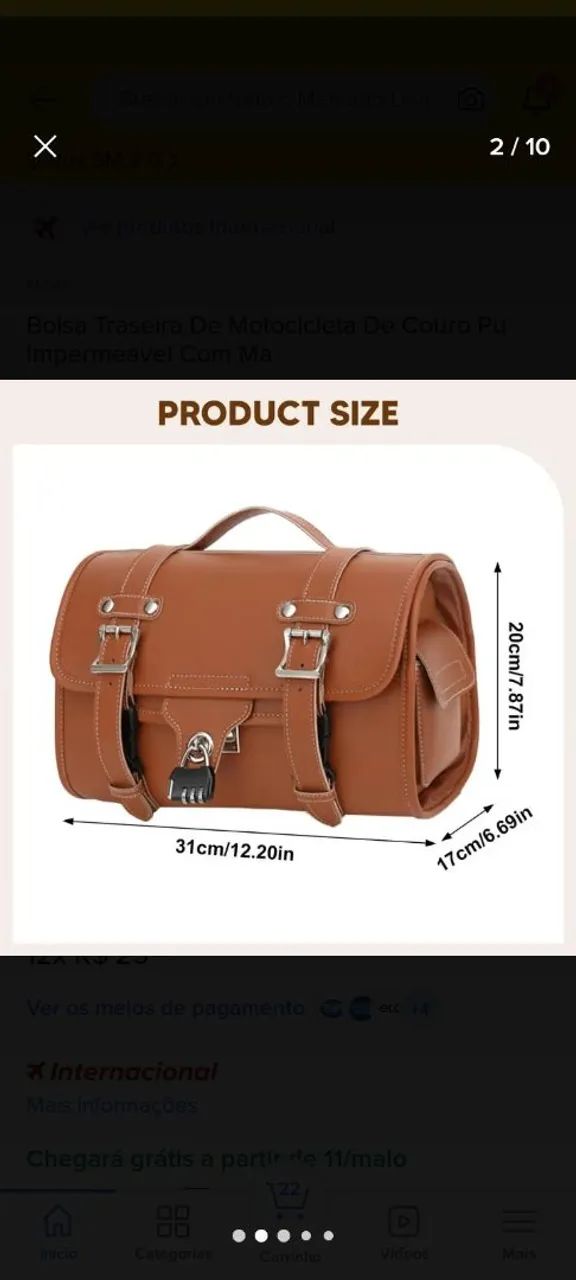 Bolsa traseira pra motocicleta  - Foto 3