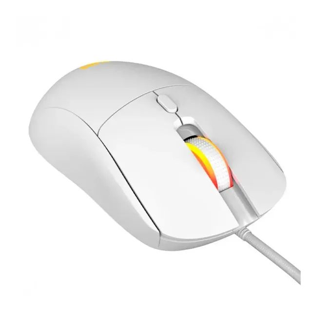 Mouse Gamer PCYes Basaran White Ghost RGB, 12400DPI, 6 Botões - Foto 3