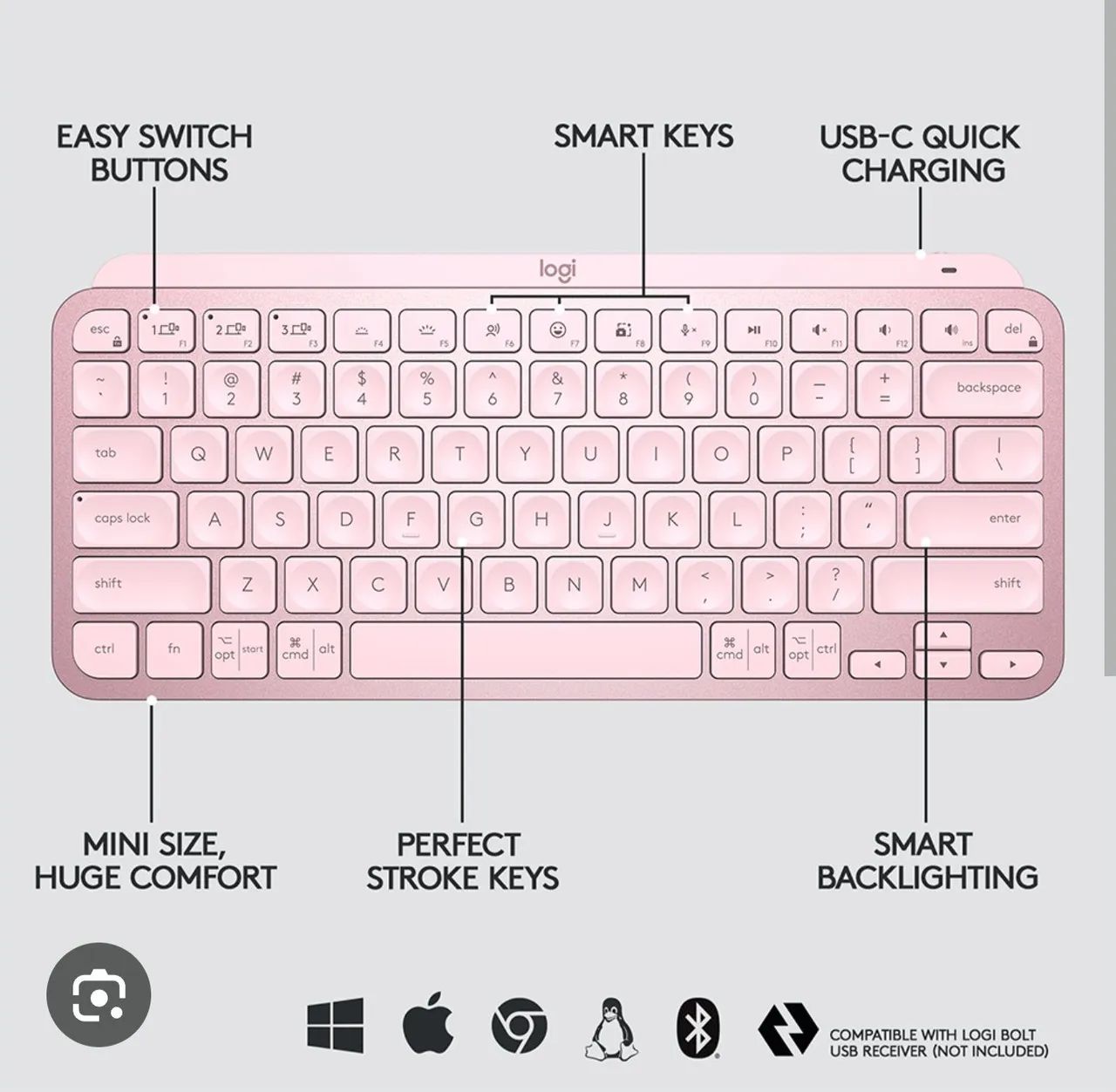 Teclado Logitech Mx Keys Mini