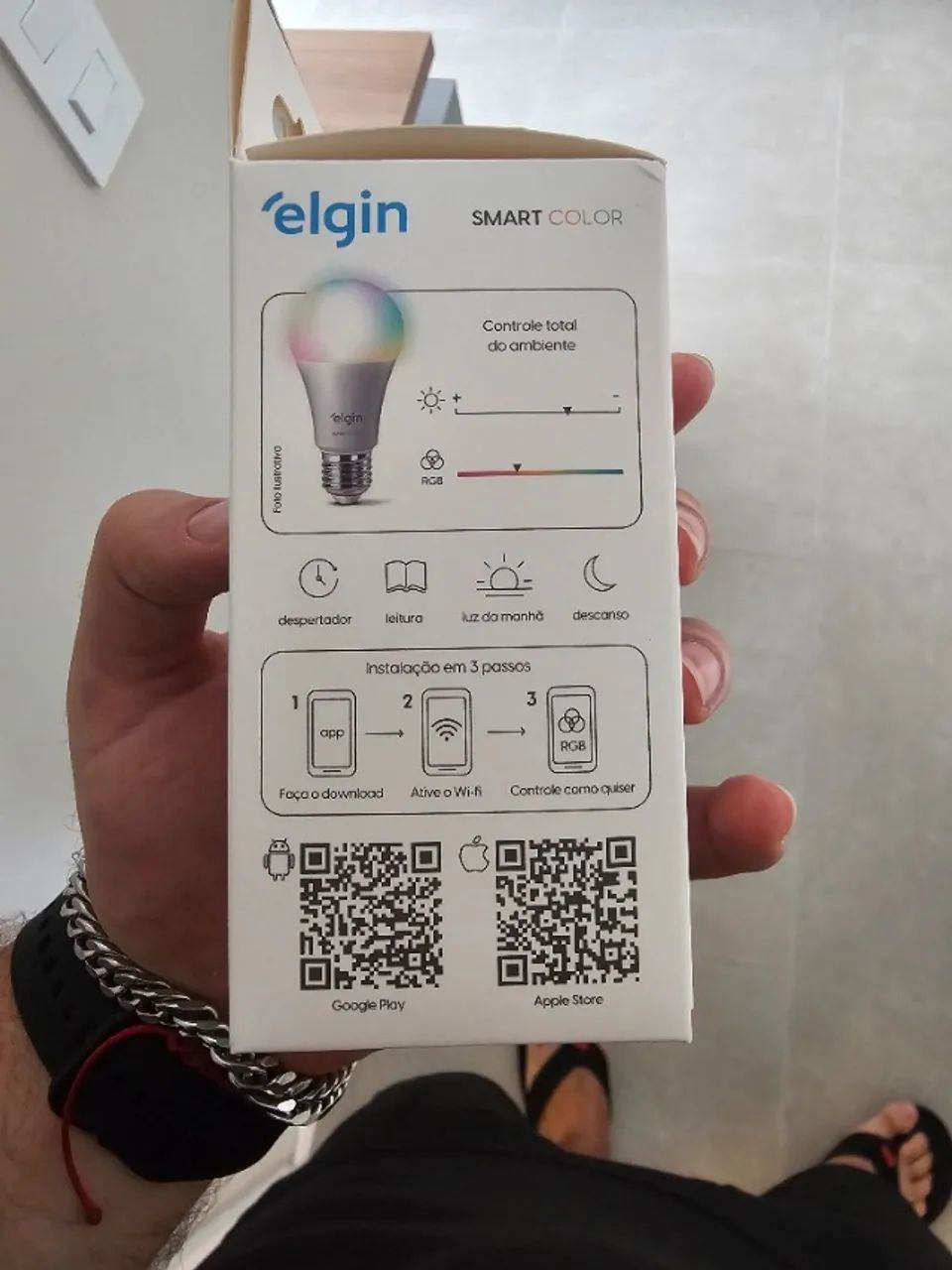 Lâmpada Inteligente Bulbo Rgb Smart Color Elgin - Foto 2