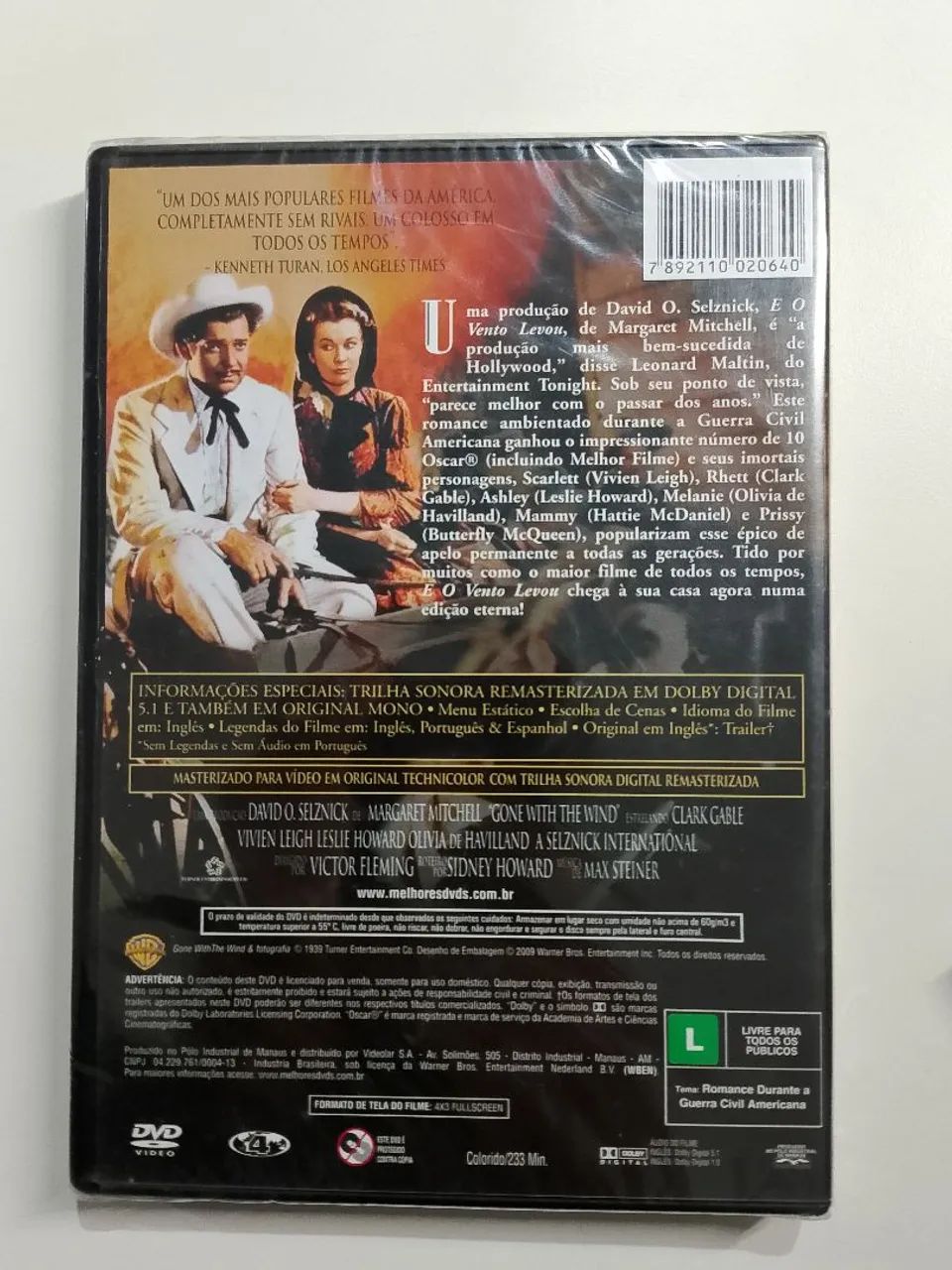 DVD filme e o vento levou original novo lacrado - Foto 2