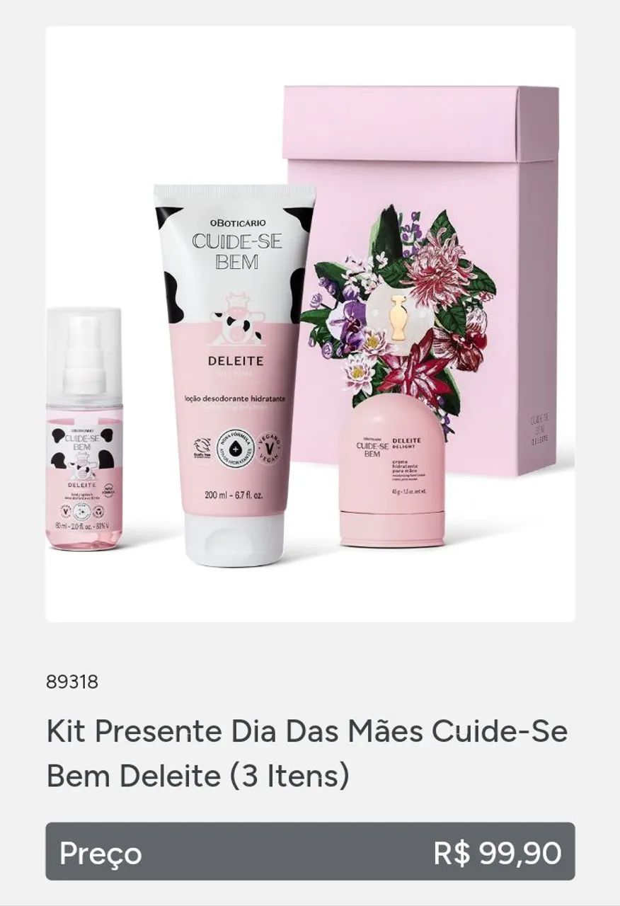 Kit Deleite- O boticário 
