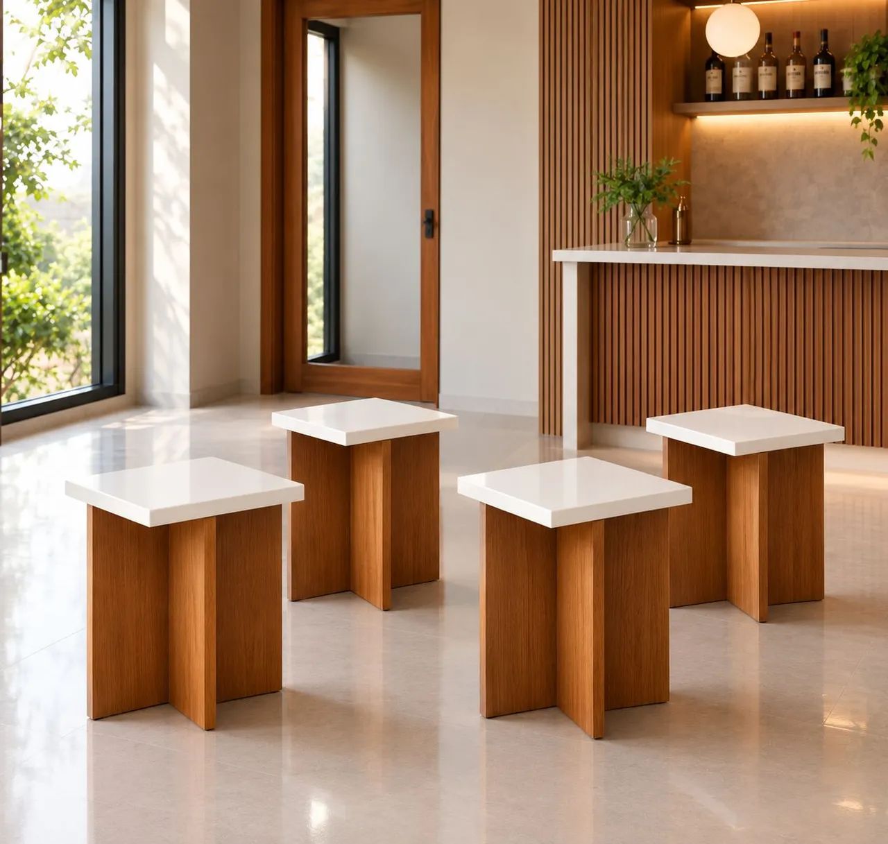 Mesa com 4 bancos - Foto 3