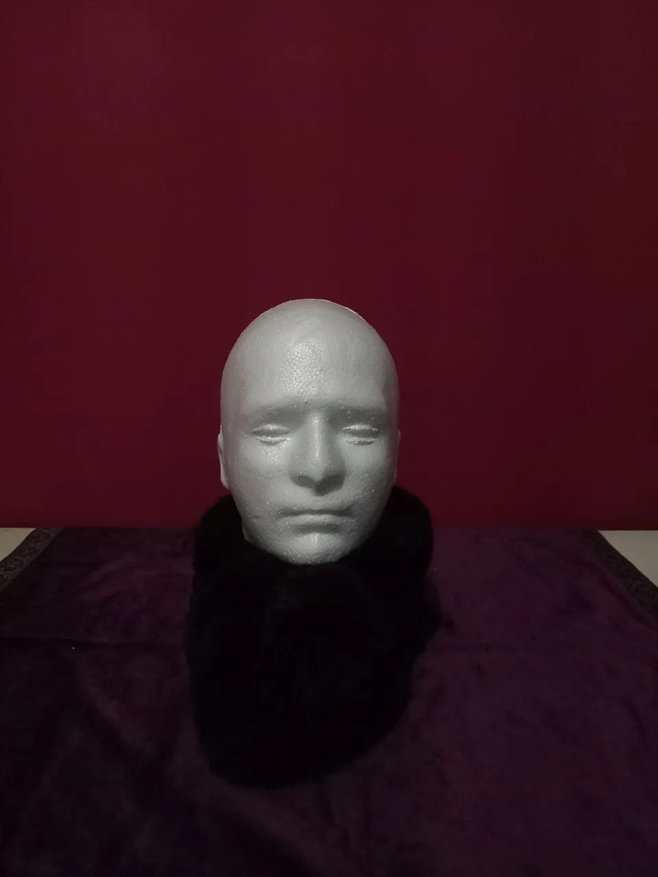 Gola cachecol snood preta pele sintética