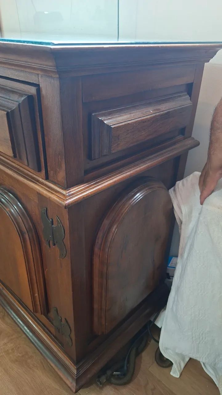 Conjunto de Mesa de Centro e Buffet em Madeira Maciça - Estilo Colonial - Foto 3