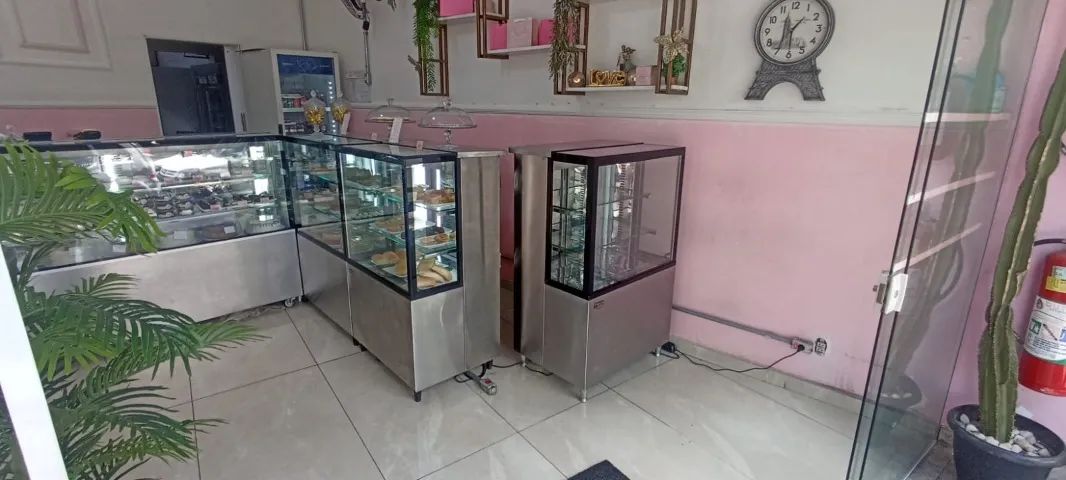 Vitrine balcão expositor bolos e doces inox  - Foto 3